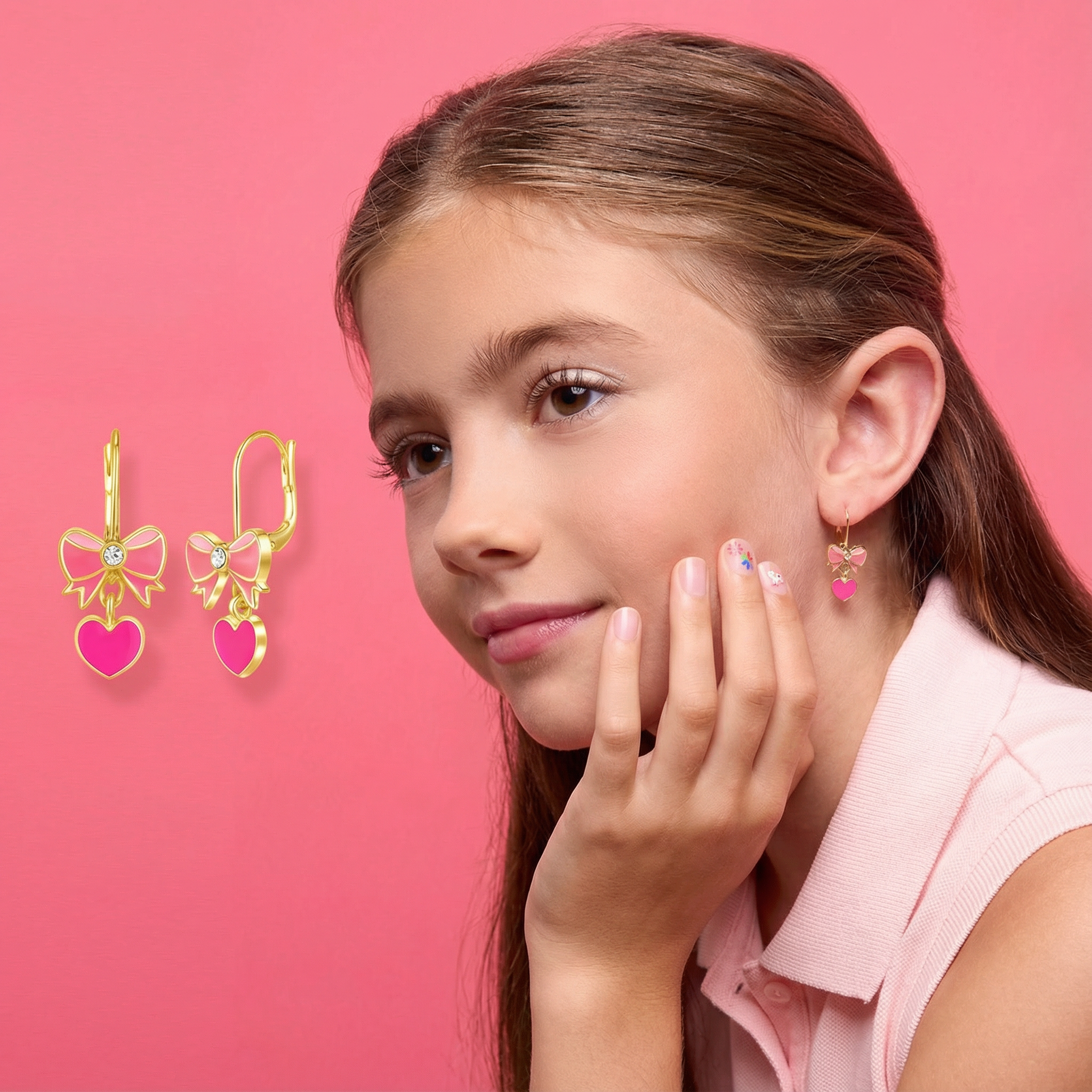 ★Crystal leverback & Huggies