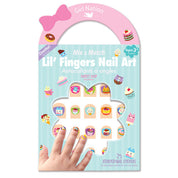 Deliciously scented Sweet Shop nail stickers for kids, featuring 25 cupcake and candy designs. A fun, sugar-free birthday gift for your granddaughter that releases a sweet scent when scratched.