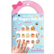Deliciously scented Sweet Shop nail stickers for kids, featuring 25 cupcake and candy designs. A fun, sugar-free birthday gift for your granddaughter that releases a sweet scent when scratched.