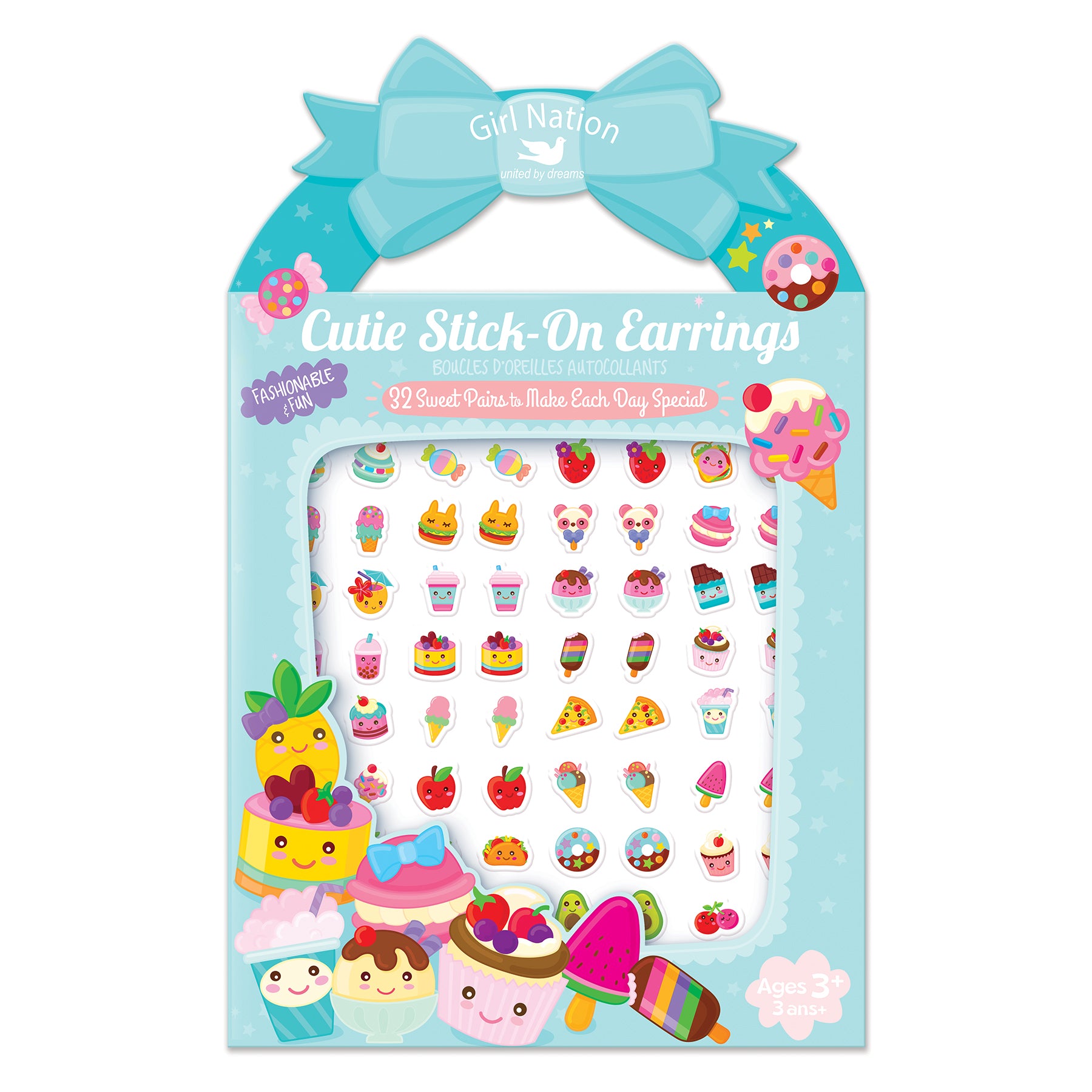 Sweet Shop Stick-On Earrings for Kids - Non-Toxic & Safe Earring Stickers. No Piercing Required. Sweetest Birthday Return Gifts & Goodie Bag Ideas.