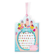 Fun Cutie Chic Sweet Shop candy-themed nail stickers for kids with 100+ sugar-free designs. A high-quality gift for your niece that allows for endless creative "no-mess" manicure styling.