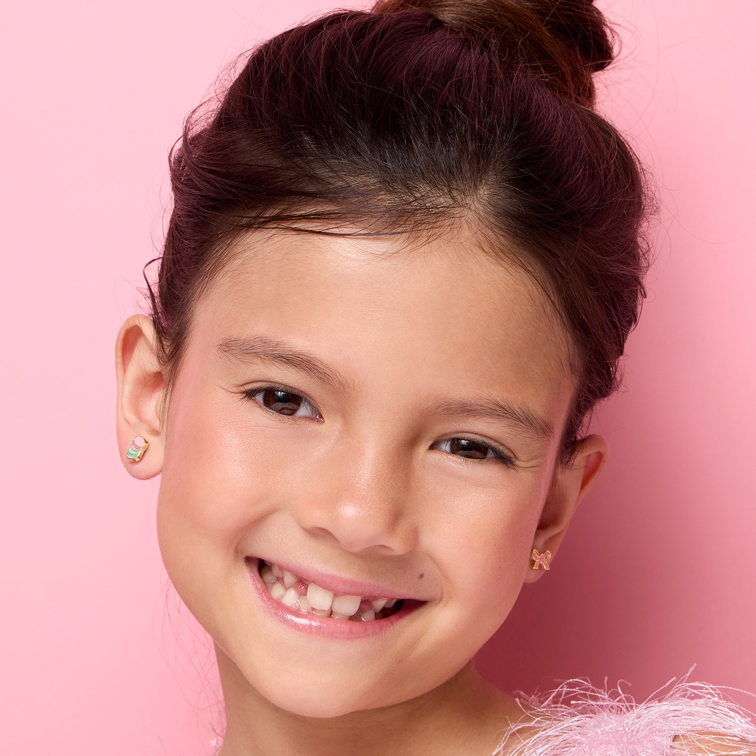 Kids Hypoallergenic Stud Earrings | Pretty Pink Bow