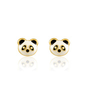 Adorable Panda Cutie bear stud earrings for kids, a perfect Easter or holiday gift for your granddaughter. Featuring a secure safety back and skin-safe surgical steel.