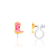 Stylish Western Boot clip-on earrings for kids, featuring a secure and hypoallergenic clip for comfortable, daily wear.