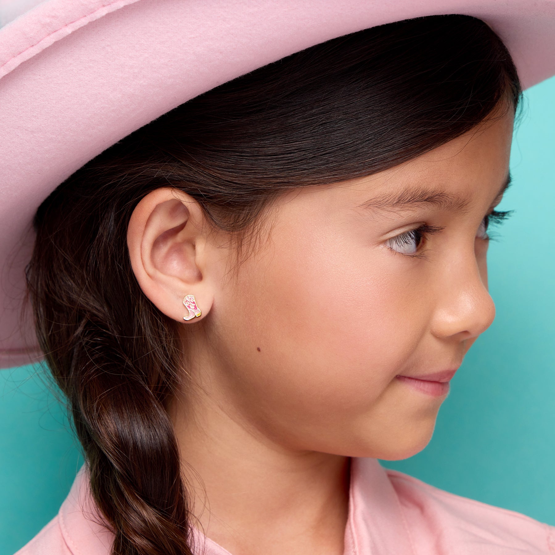 Kids Hypoallergenic Stud Earrings | Boot 'Scootin Cutie