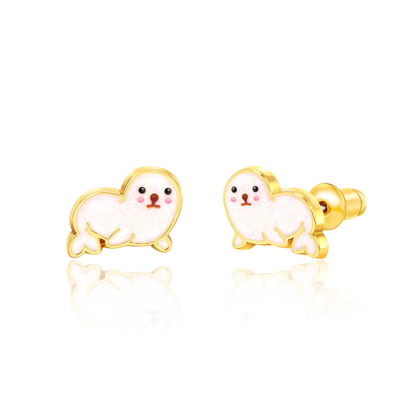 KIds Hypoallergenic Stud Earrings | Sealed with a Kiss | Seal