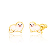 KIds Hypoallergenic Stud Earrings | Sealed with a Kiss | Seal