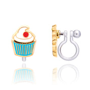 Sweet Classic Cupcake clip-on earrings for kids, offering a secure and irritation-free fit for unpierced ears.