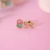The Perfect Pair | Macaron & Pink Bow Earrings