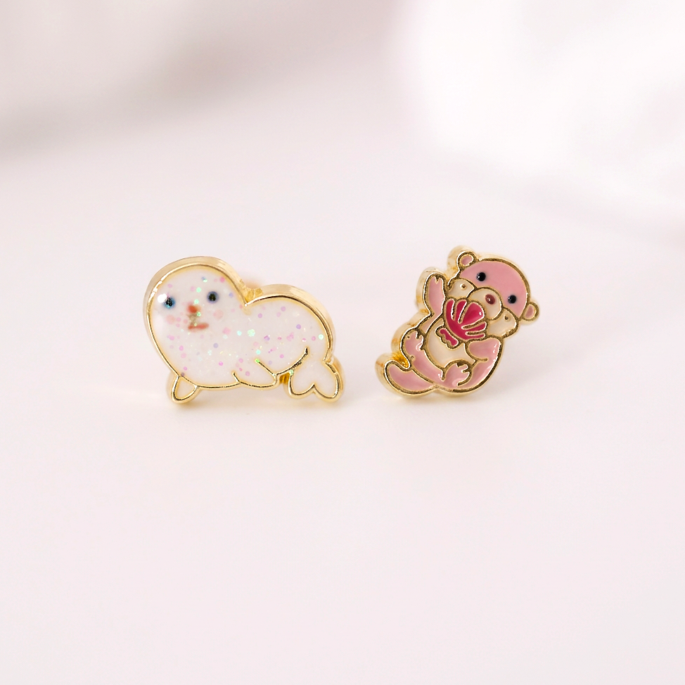 The Perfect Pair | Seal & Sea Otter Earrings