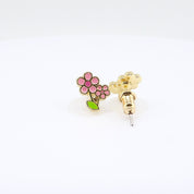 Kids Hypoallergenic Stud Earrings | Easter Little Pink Flower