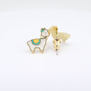 Kids Hypoallergenic Stud Earrings | Easter Lama Glama Llama