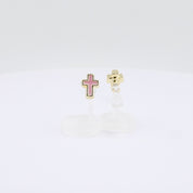 Kids Clip-on Earrings | Pink Cross