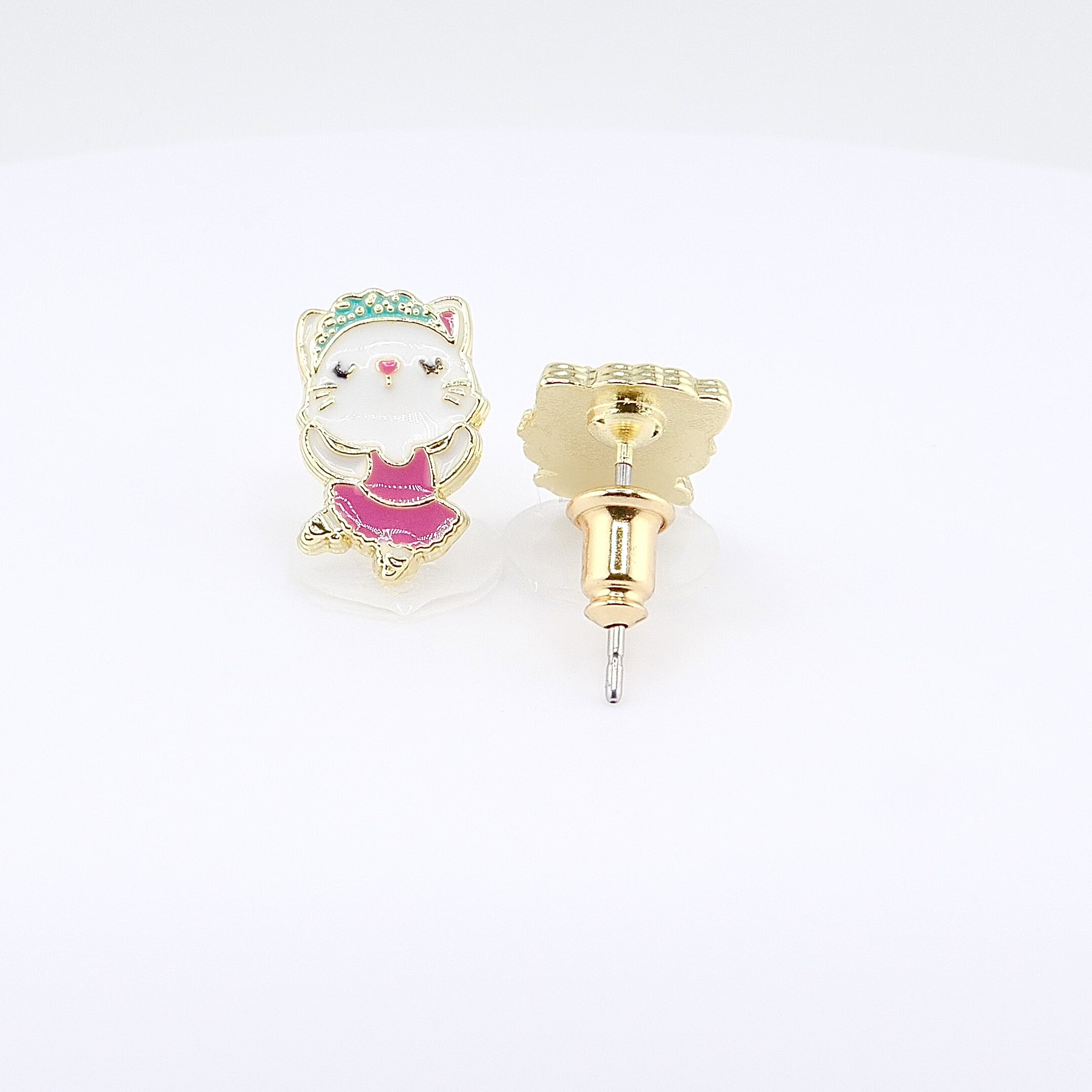 Kids Hypoallergenic Stud Earrings | Kitty Ballerina