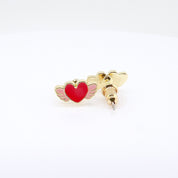 Kids Hypoallergenic Stud Earrings | Easter Angel Heart