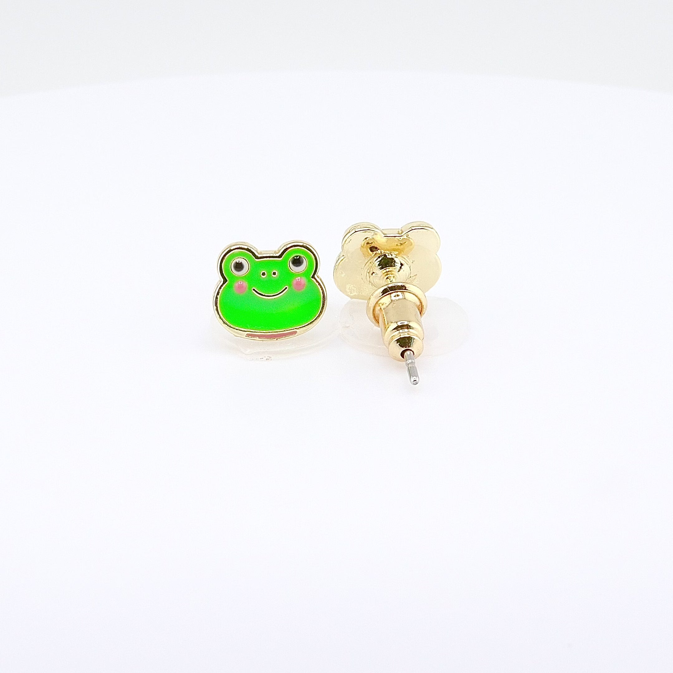 Kids Hypoallergenic Stud Earrings | Easter Fancy Frog