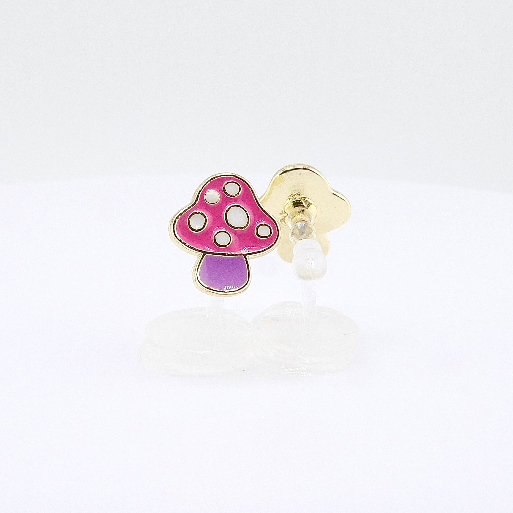 Kids Clip-on Earrings | Easter Mini Mushroom