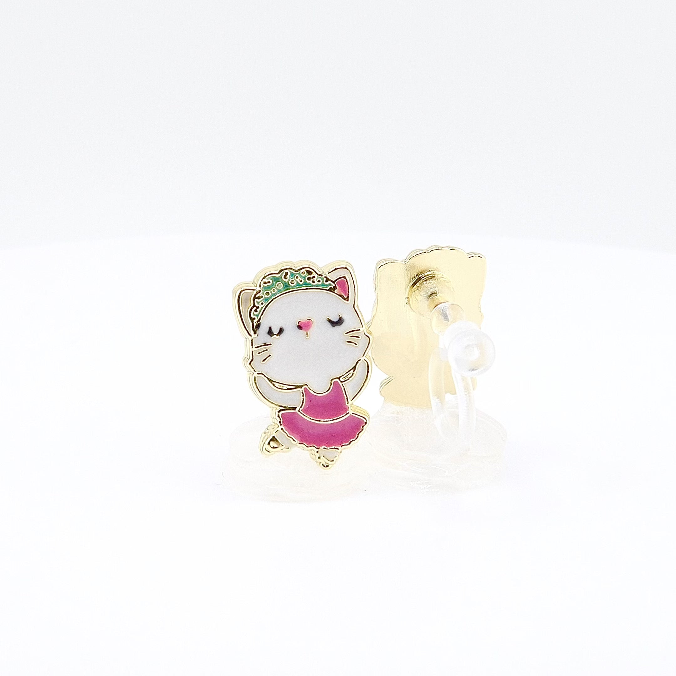 Kids Clip-on Earrings | Kitty Ballerina