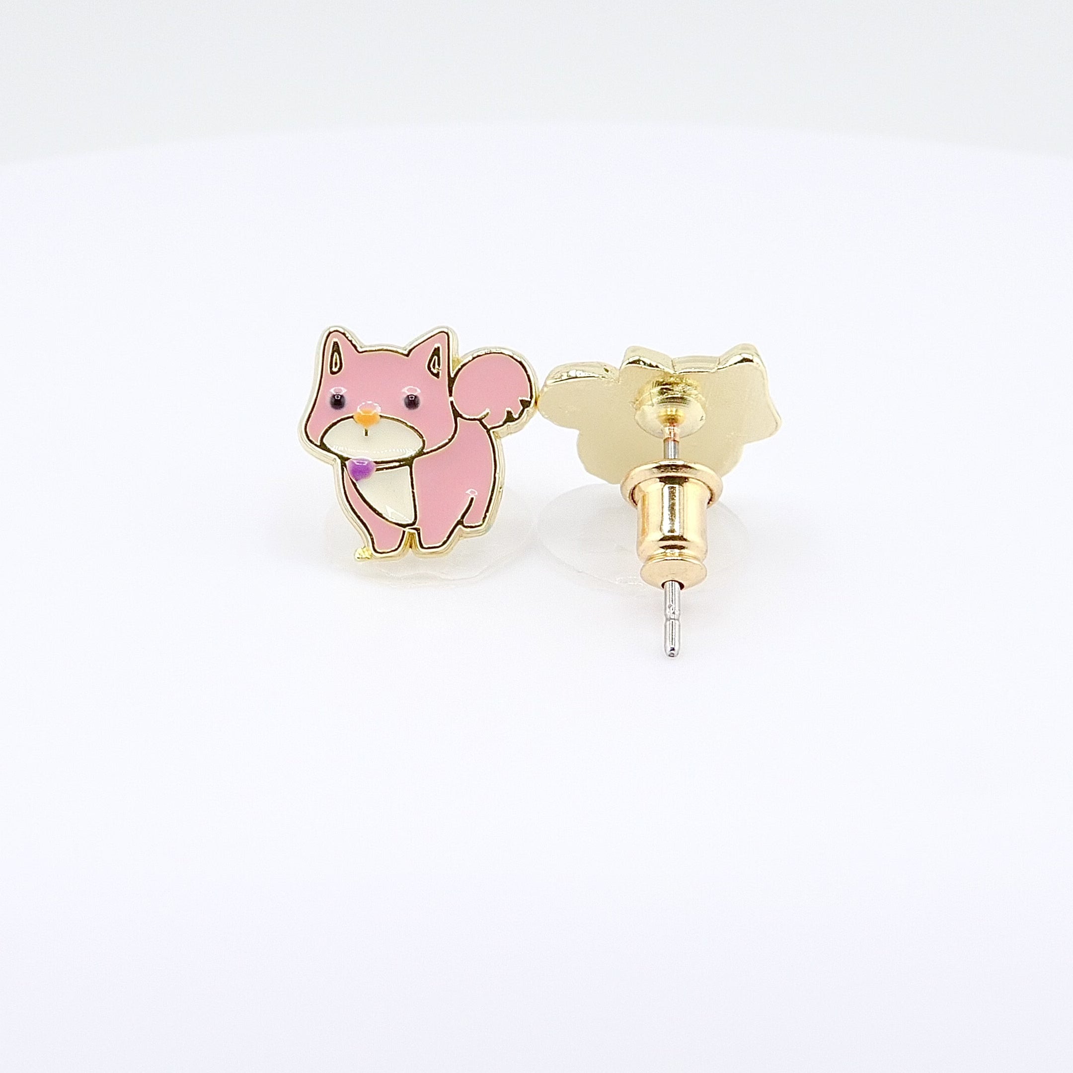 Kids Hypoallergenic Stud Earrings | Easter Charming Corgi