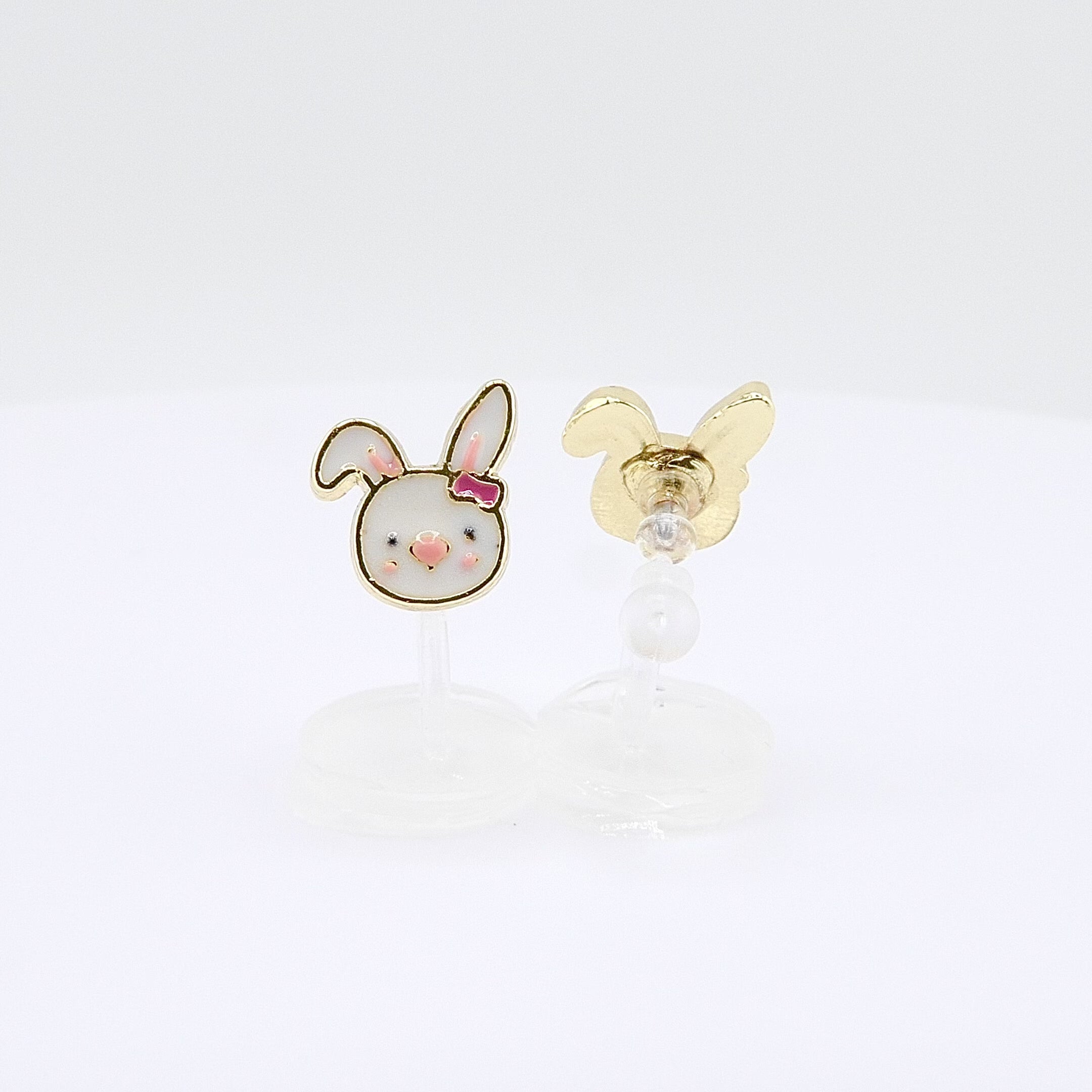 Kids Clip-on Earrings | Easter Bouncy Bunny