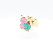 Kids Clip-on Earrings | Easter Snuggly Snail