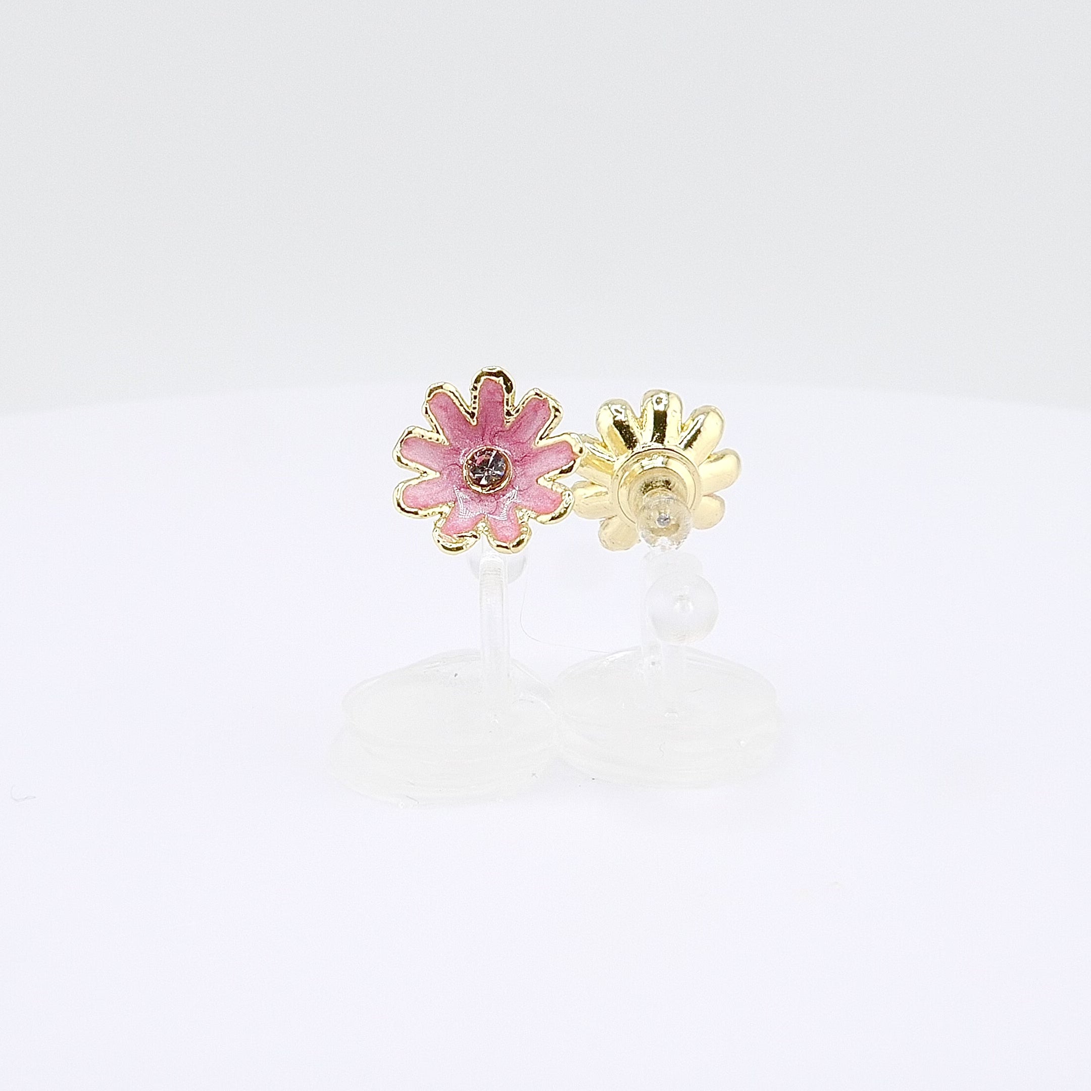 Kids Clip-on Earrings | Easter Pink Daisy