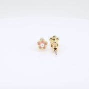 Kids Hypoallergenic Stud Earrings | Easter Pink Fancy Flower