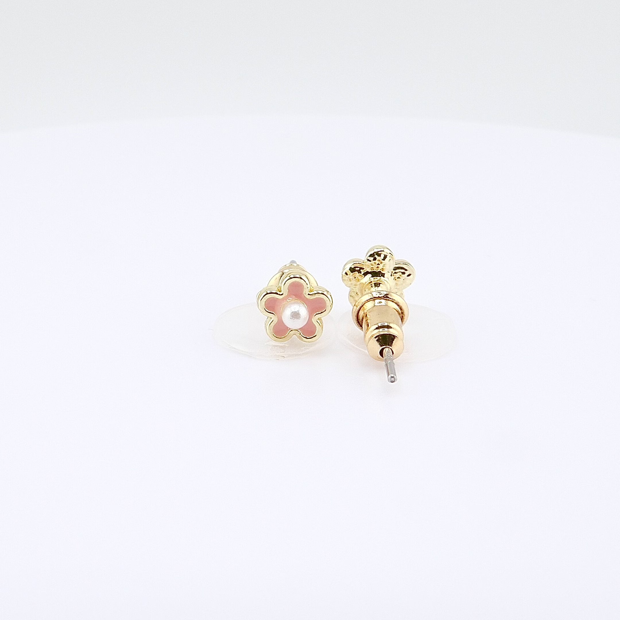 Kids Hypoallergenic Stud Earrings | Easter Pink Fancy Flower