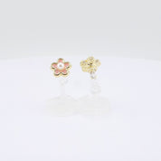 Kids Clip-on Earrings | Easter Pink Fancy Flower