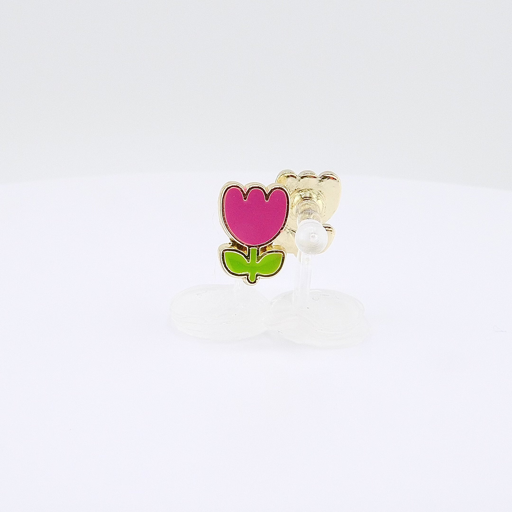 Kids Clip-on Earrings | Easter Tiny Tulip