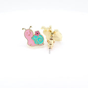 Kids Hypoallergenic Stud Earrings | Easter Snuggly Snail