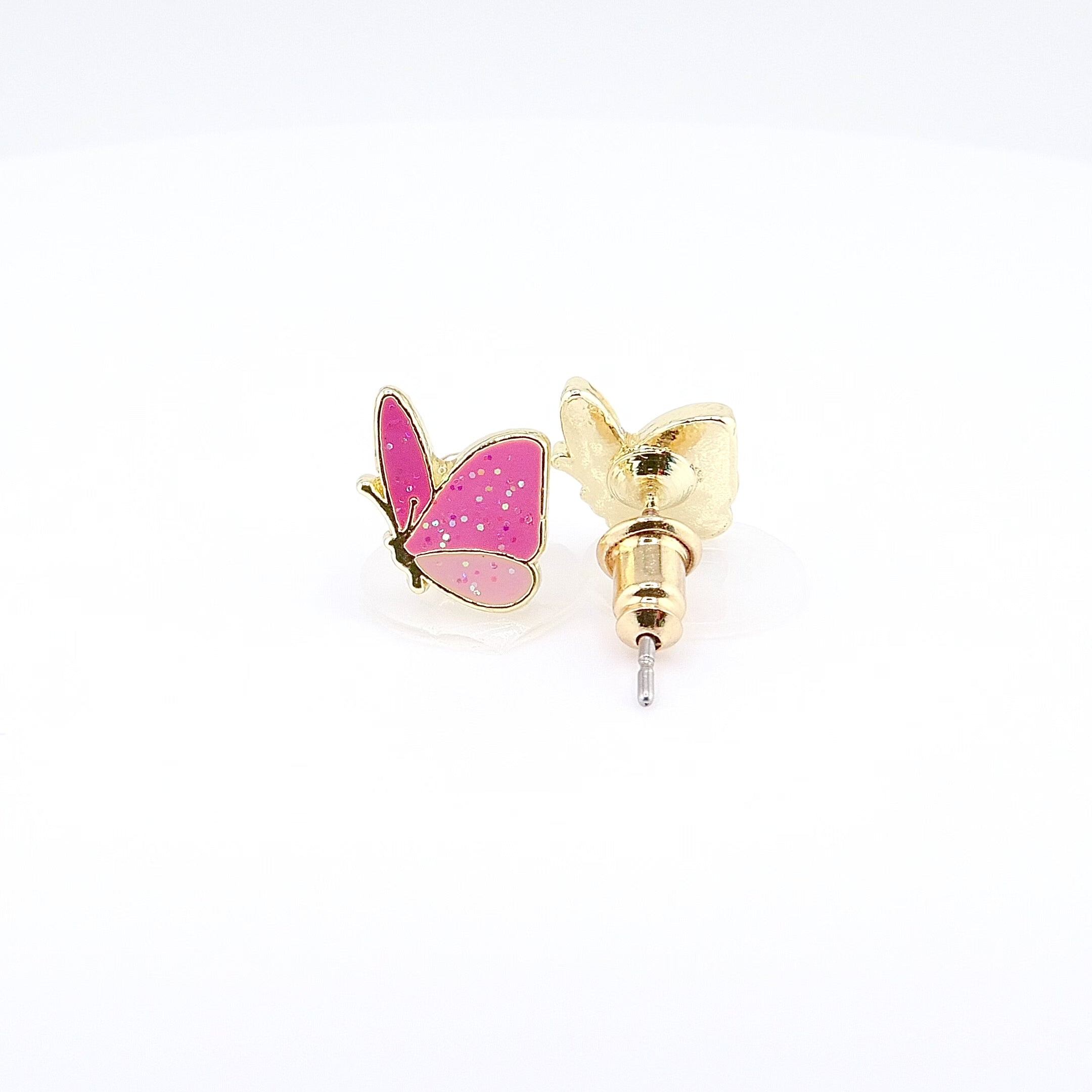 Kids Hypoallergenic Stud Earrings | Glitter Butterfly