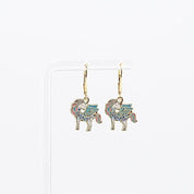 Kids Leverback Earrings | Crystal Unicorn Magic