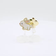 Kids Clip-on Earrings | Easter Glitter Rabbit